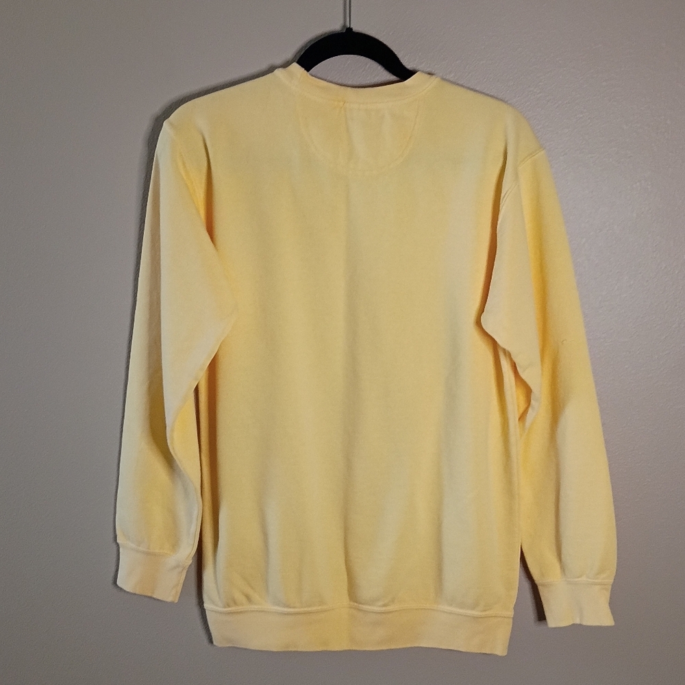 Comfort Colors Salted Butter Sweatshirt Yellow Crewneck Unisex Size S - Picture 7 of 7